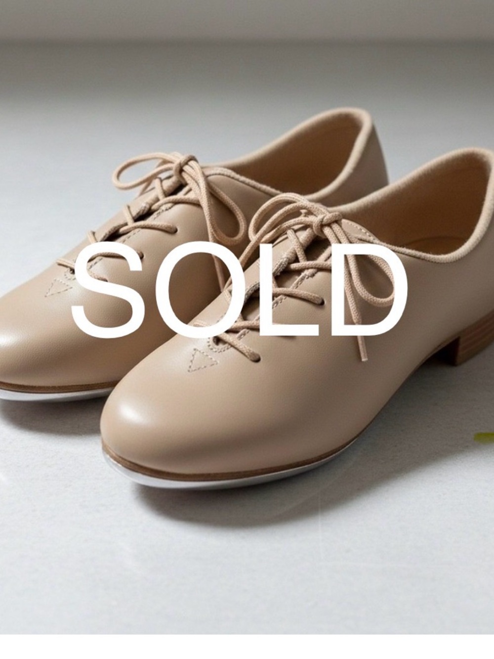 Mariia Caramel Tan Leather Lace Up Tap Shoes‎ Womens Size 5 Dance